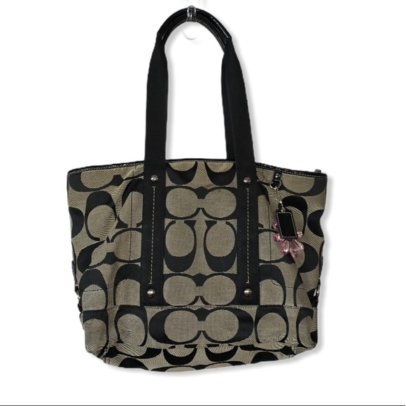 Coach Kyra Daisy Signature Black Tote - Picture 1 of 12